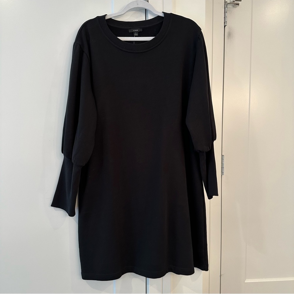 J. Crew puff-sleeve sweatshirt dress